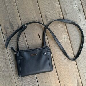 Black Faux Leather Purse